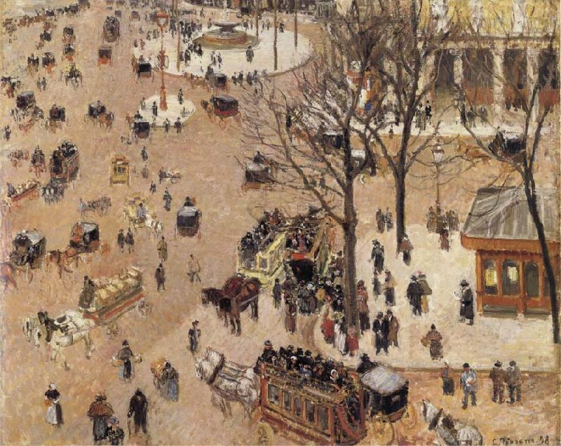 Camille Pissarro La Place du Theatre Franqais Sweden oil painting art